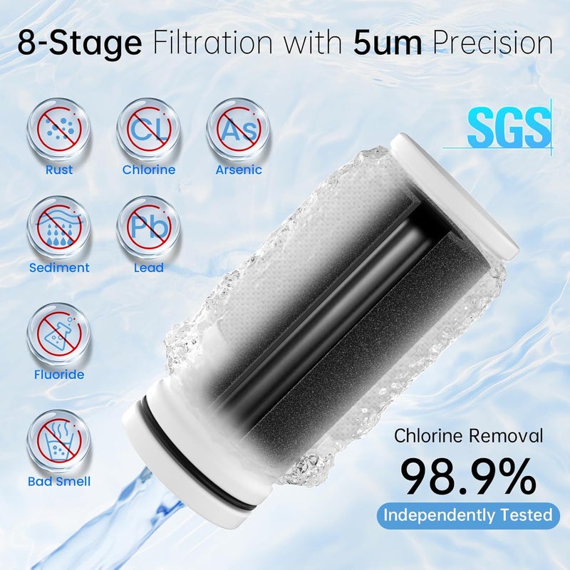 Vortopt Advanced Sink Faucet Filter, NSF Certified Faucet Installation System, 400 Gallon Capacity, Can Reduce 99% Chlorine and Odors, with 1 Water Filter（T1-White） - Image 2
